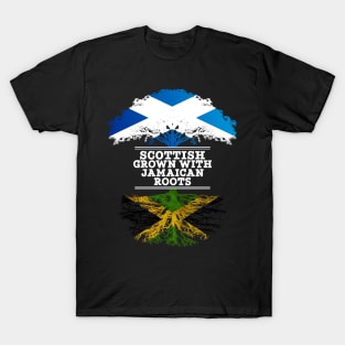 Scottish Grown With Jamaican Roots - Gift for Jamaican With Roots From Jamaica T-Shirt